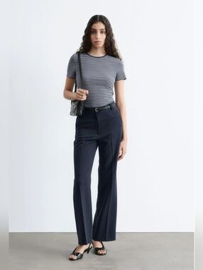 & Other Stories Straight-leg Press-Crease Trousers. Size 10